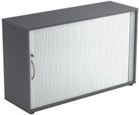 Hammerbacher-Rollladenschr.hor. 2OH 120cm BM Graphit/Silb-V1732S/G/S/BM