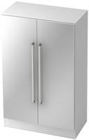 Schrank Solid 3OH BxTxH 80x42x127cm Griff CE Wei&szlig;/Silber