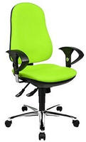 Topstar B&uuml;rostuhl Support Syncro Deluxe, 8559U G05 Stoff gr&uuml;n, Gestell chrom