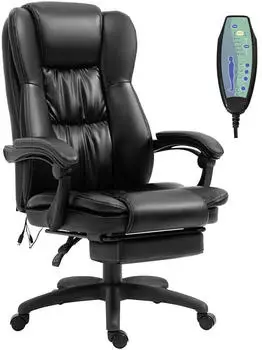 Vinsetto B&uuml;rostuhl mit Massage und Liegefunktion (921-539V90BK)