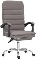 vidaXL B&uuml;rostuhl mit Massagefunktion Taupe Stoff