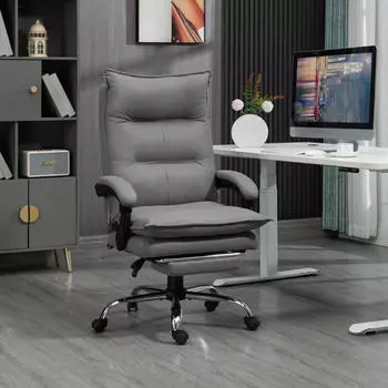 Vinsetto Schreibtischstuhl mit Wippfunktion (921-661V90GY) – Komfort und Ergonomie vereint: Der Vinsetto Schreibtischstuhl mit Wippfunktion (921-661V90GY)