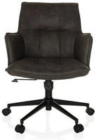 Home Office Stuhl / Drehstuhl Solao Life Stoff Dunkelgrau Hjh Living
