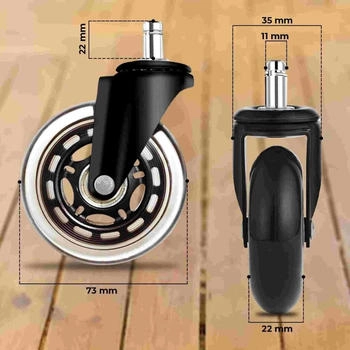 addhome Hartbodenrollen 11x22mm 5 Stk. (ADD-HR1000-02) – Schonende Mobilität auf Hartböden