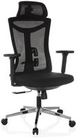 B&uuml;rostuhl / Drehstuhl Kamiak R&uuml;cken Netzstoff / Sitz Stoff Schwarz Hjh Office
