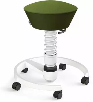 Aeris Swopper Standard mit Hartbodenrollen wei&szlig;/Wolle gr&uuml;n