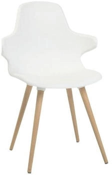 Topstar Besucherstuhl T2020 Holzgestell mit Armstütze weiß 43x45cm 2er-Set