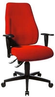 Topstar B&uuml;rostuhl Lady Sitness, LT0B0 BC1 Stoff rot, Gestell schwarz