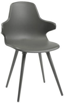 Topstar Besucherstuhl T2020 mit Armstütze grau 43x45cm 2er-Set