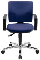 TOPSTAR B&uuml;rostuhl Pro 30 chrom PU39AG26 Stoff blau Gestell chrom (PU39AG26)