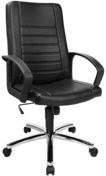 Topstar Premium Point 100 7909D60 Kunstleder schwarz Gestell chrom – Topstar Premium Point 100 7909D60 Kunstleder schwarz Gestell chrom - Ergonomischer Komfort für lange Arbeitstage