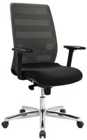 Topstar B&uuml;rostuhl AirPoint II, AP39TW2MT0CX3 Kunststoff grau, Gestell chrom