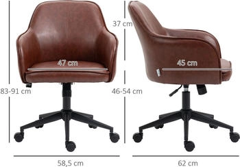 Vinsetto Swivel Chair (921-603V00BN) – Anpassungsfähiger Sitzkomfort für produktives Arbeiten