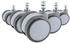 HJH Office ROLO MOVE 60 No-Noise Hartbodenrollen 11mm/60mm Stuhlrollen Weiß/Grau (447123)
