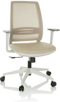 HJH Office Profondo Eco W Ergonomischer Bürostuhl Beige mit verstellbarer Lordosenstütze (820032)
