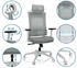 HJH Office COMFIO WMH Bürostuhl ergonomisch mit verstellbarer Lordosen- & Kopfstütze Grau (810038)