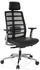 HJH Office SPINIO ELITE L Ergonomischer Bürostuhl Leder/Netz Schwarz (883002)