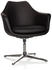 HJH Office Artemia Loungesessel drehbar Kunstleder schwarz (600987)