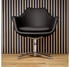 HJH Office Artemia Loungesessel drehbar Kunstleder schwarz (600987)