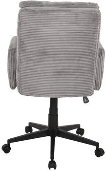 Duo Collection Drehstuhl Charly grau Cordbezug schwarzes Drehkreuz (16576) – Anpassungsfähiger Komfort für produktives Arbeiten
