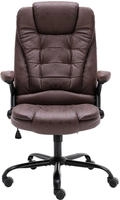 B&uuml;rostuhl Dunkelbraun Wildleder-optik Vidaxl