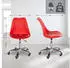 CLP Laflin Arbeitshocker Drehstuhl höhenverstellbar, Rot, Kunststoff (324828)
