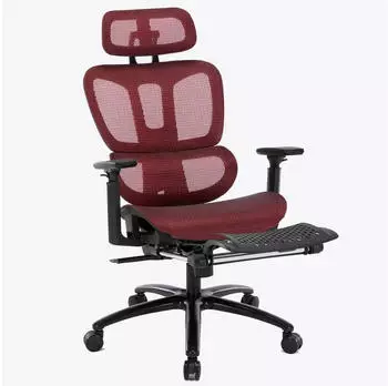 Trisens TR-859 Bürostuhl Mesh Nackenstütze Lordosenstütze Schwarz/Rot (TR-859)