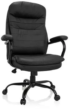 HJH Office RELAX XXL B B&uuml;ro-Drehstuhl Kunstleder Schwarz (729436)