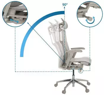 HJH Office POFIT G GEN2 Ergonomischer Bürostuhl Mesh Hellgrau (652281) – HJH Office POFIT G GEN2 – Anpassungsfähiges Sitzkonzept für lange Arbeitstage