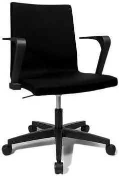 Topstar CUBE B&uuml;rodrehstuhl mit Armlehnen, schwarz, bis 110kg (EA10RL50)
