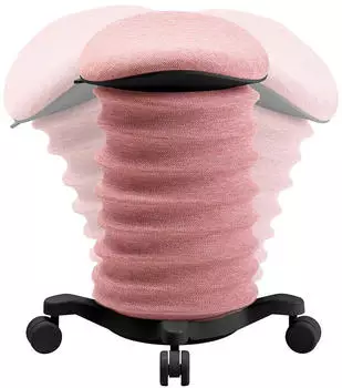 Topstar Sitness 4D Aktivhocker mit Rollen, h&ouml;henverstellbar, Ros&eacute;/Schwarz (SIT60MZ1)