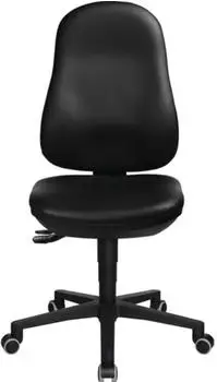 Topstar Point 70 Arbeitsdrehstuhl Kunstleder schwarz, Rollen, 410-530mm (8170D10H)