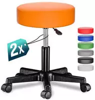 Casaria&reg; Rollhocker H&ouml;henverstellbar 10cm Polsterung 46-60cm Sitzh&ouml;he 360&deg;