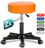 Casaria Rollhocker 2er Set Kunstleder höhenverstellbar 46-60cm orange (4251779128563)