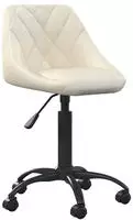 vidaXL B&uuml;rostuhl Creme Samt
