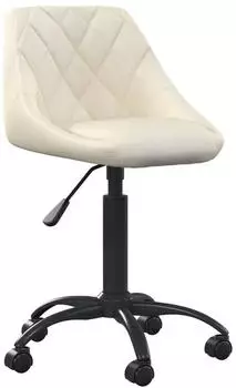 vidaXL B&uuml;rostuhl Samt Creme