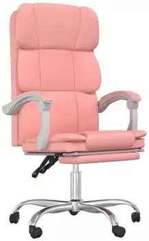 vidaXL B&uuml;rostuhl mit Liegefunktion Rosa Kunstleder (349633)
