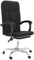 Vidaxl Reclining Office Chair Black Faux Leather