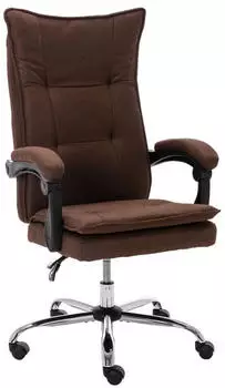 vidaXL B&uuml;rostuhl Stoff, neigbar, Braun (20365XL)