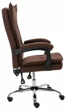 vidaXL Bürostuhl Stoff, neigbar, Braun (20365XL) – Anpassbare Sitzhöhe für ergonomische Grundhaltung