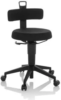 HJH Office TOP WORK FLEX Drehhocker Stoff Schwarz (925005)