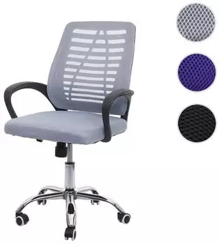 MCW Bürostuhl L44 ergonomische Rückenlehne Netzbezug grau (800000502080) – Atmungsaktiver Netzbezug für angenehmes Sitzklima