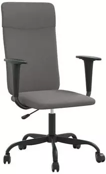vidaXL B&uuml;rostuhl H&ouml;henverstellbar Dunkelgrau Stoff (353018)