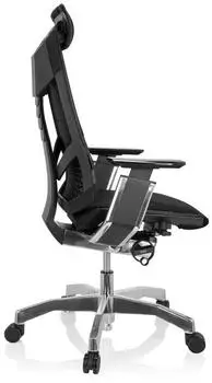 HJH Office GENIDIA PRO Bürostuhl Stoff Schwarz (652848) – Ergonomische Unterstützung durch gezielte Lendenwirbelführung