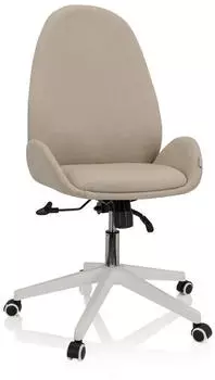HJH Office AVEA I B&uuml;rostuhl/Drehstuhl Stoff, beige, mit Armlehnen