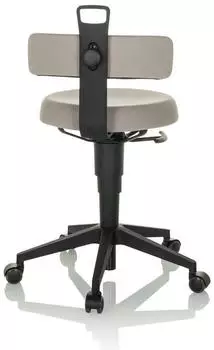 HJH Office TOP WORK FLEX Drehhocker Stoff Grau (925006)