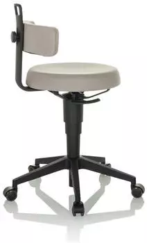 HJH Office TOP WORK FLEX Drehhocker Stoff Grau (925006) – HJH Office TOP WORK FLEX Drehhocker für flexible Arbeitshaltungen