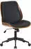 CLP Mitch Ergonomischer Bürostuhl, höhenverstellbar, drehbar, Holzschale, Nussbaum/Schwarz (322620)