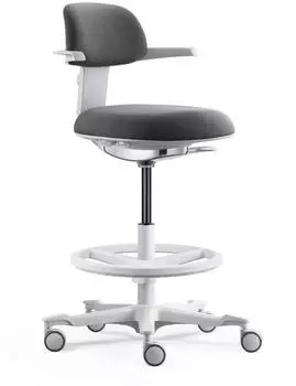 HJH Office TOP WORK 40 W Arbeitsstuhl Stoff Hellgrau/Dunkelgrau (800302)