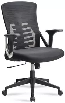Amstyle B&uuml;rostuhl Mesh Schwarz ergonomisch h&ouml;henverstellbar 120kg (SPM1.445)